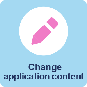 Change application content