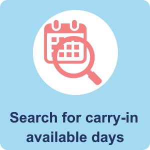 Search for available carry-in dates